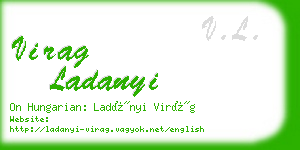 virag ladanyi business card